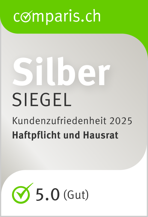 comparis.ch Auszeichnung 2025 - Kundenzufriedenheit Haftpflicht und Haurat
